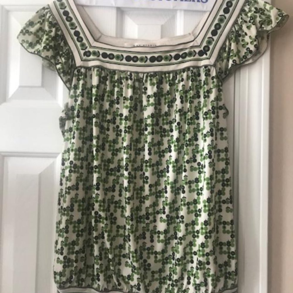 Max Studio Green Decorative Blouse